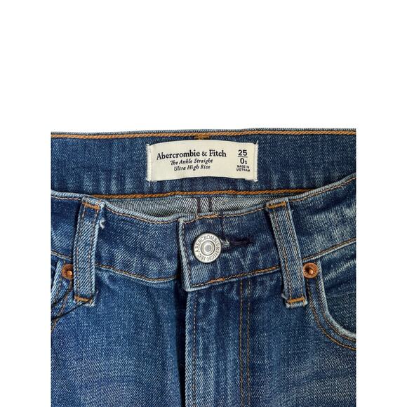 Abercrombie & Fitch AF The Ankle Straight Cropped Jeans 0 S 25 - Picture 6 of 6